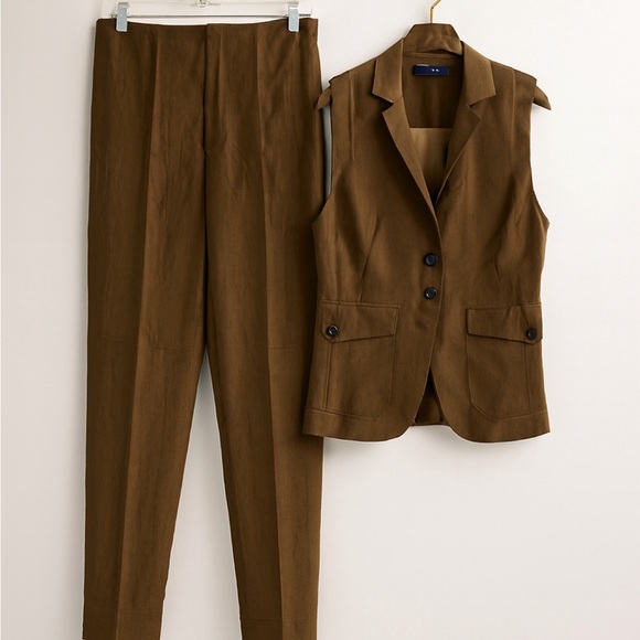 Zara Brown Sleeveless Pantsuit - Picture 3 of 7